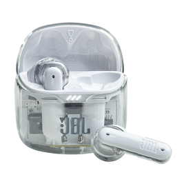 JBL Tune Flex Ghost Edition - White Ghost - True wireless Noise Cancelling earbuds - Hero